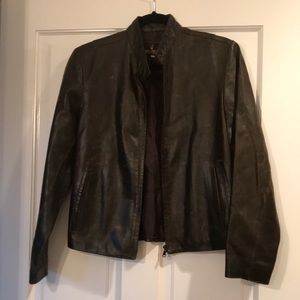 Italian leather moto jacket